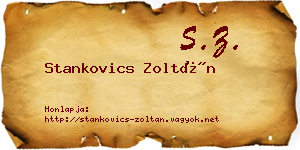 Stankovics Zoltán névjegykártya