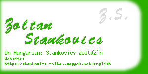 zoltan stankovics business card